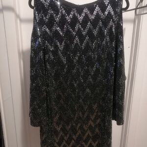 Elegant Black Sequin Dress